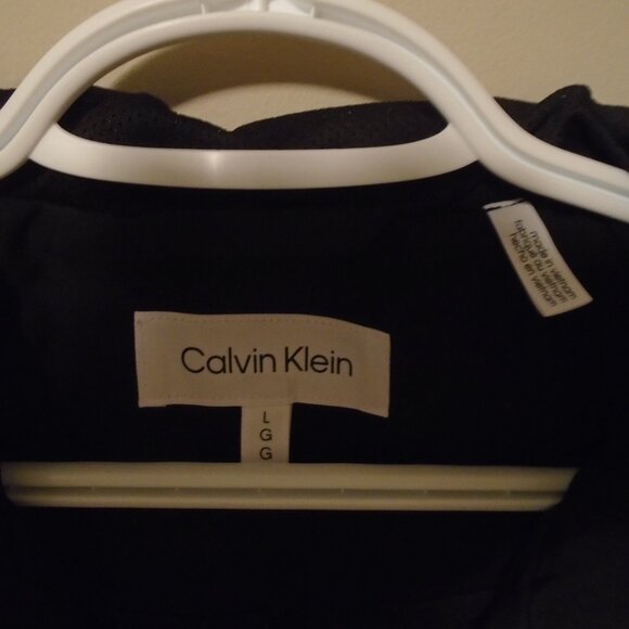 CALVIN KLEIN LIGHTWEIGHT HOODED JACKET - BLACK - Picture 3 of 3